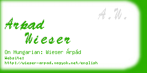 arpad wieser business card